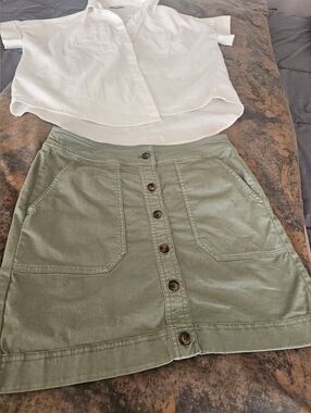 Madewell Shirt White Camp Poetcore All Cotton Crisp Button Up Sz. S Oversized